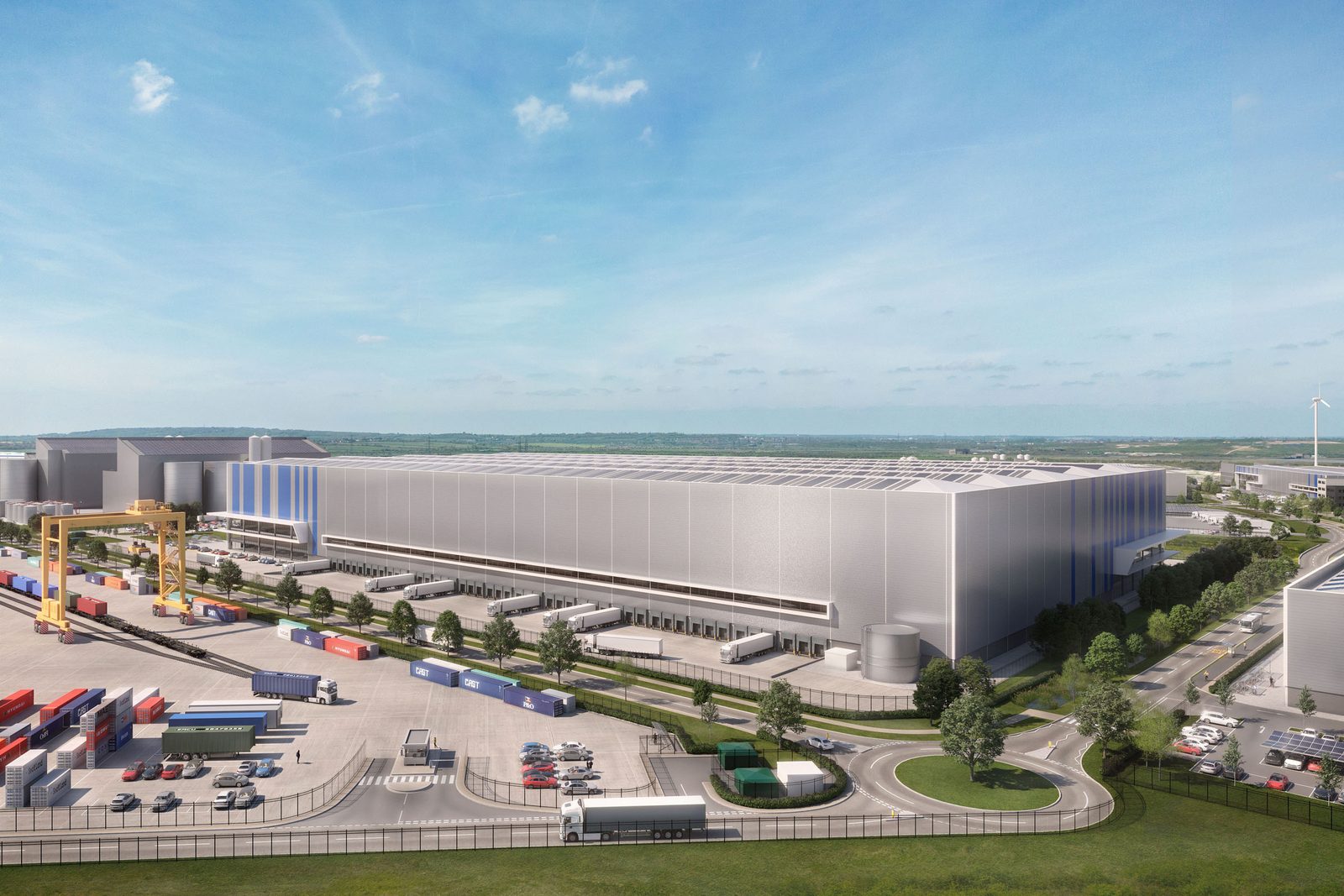 Aerial CGI of a scheme in a sensitive context